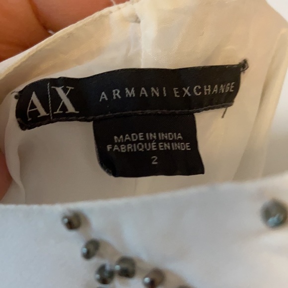 A|X Armani Exchange Beaded Shift White Dress - US 2 - Picture 6 of 7